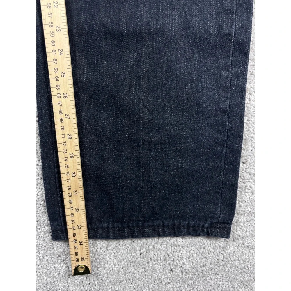 True Religion Jeans Mens Size 38 Black Denim Straight‎ Leg USA Made